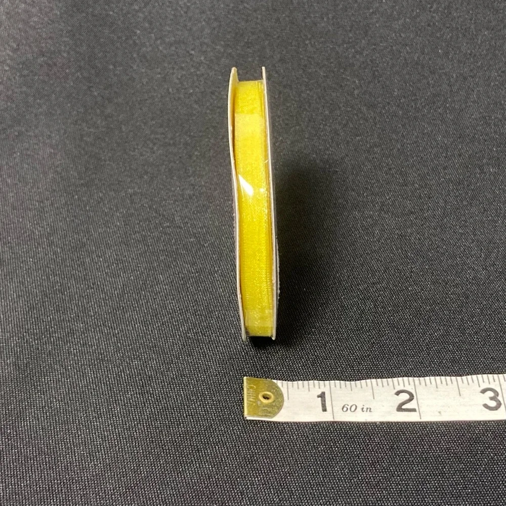 ⭐️ Ribbon Trends Sheer Thin Yellow Craft Ribbon 1/4” x 540”